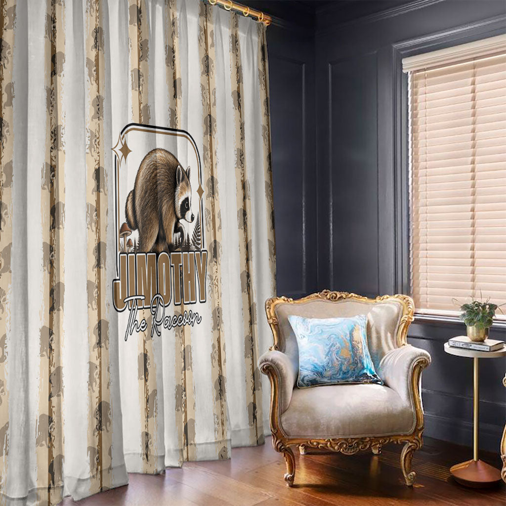Jimothy The Raccoon Window Curtain Seattle Trash Panda Lover