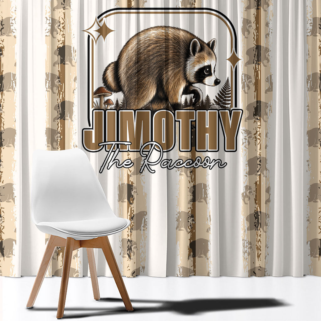 Jimothy The Raccoon Window Curtain Seattle Trash Panda Lover