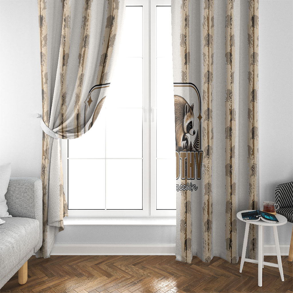 Jimothy The Raccoon Window Curtain Seattle Trash Panda Lover