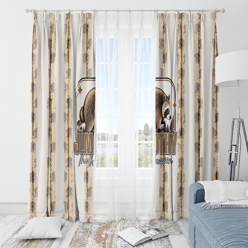 Jimothy The Raccoon Window Curtain Seattle Trash Panda Lover