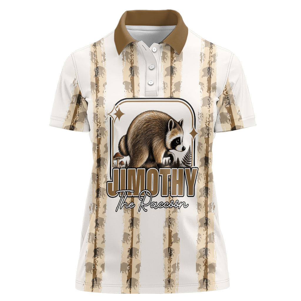 Jimothy The Raccoon Women Polo Shirt Seattle Trash Panda Lover