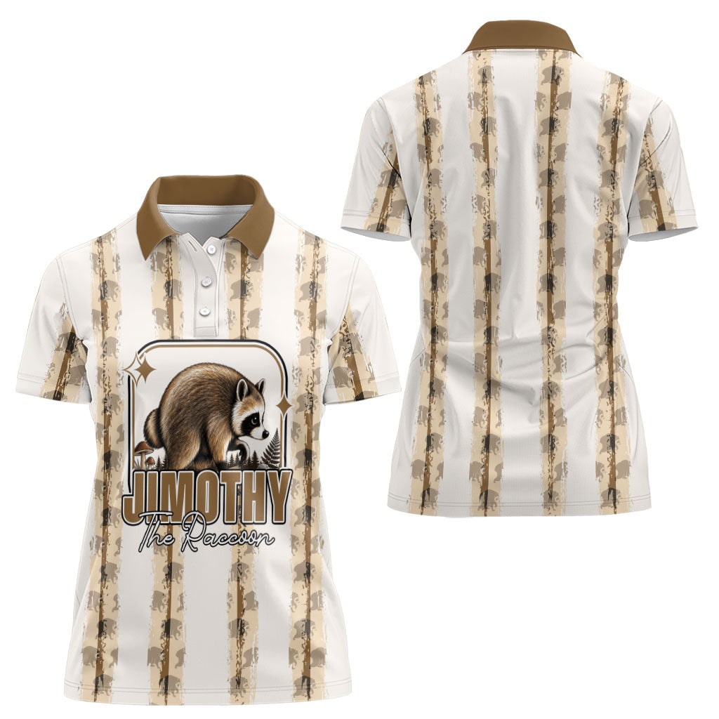 Jimothy The Raccoon Women Polo Shirt Seattle Trash Panda Lover