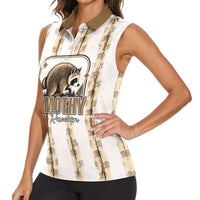 Jimothy The Raccoon Women Sleeveless Polo Shirt Seattle Trash Panda Lover