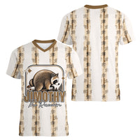 Jimothy The Raccoon Women V-Neck T-Shirt Seattle Trash Panda Lover