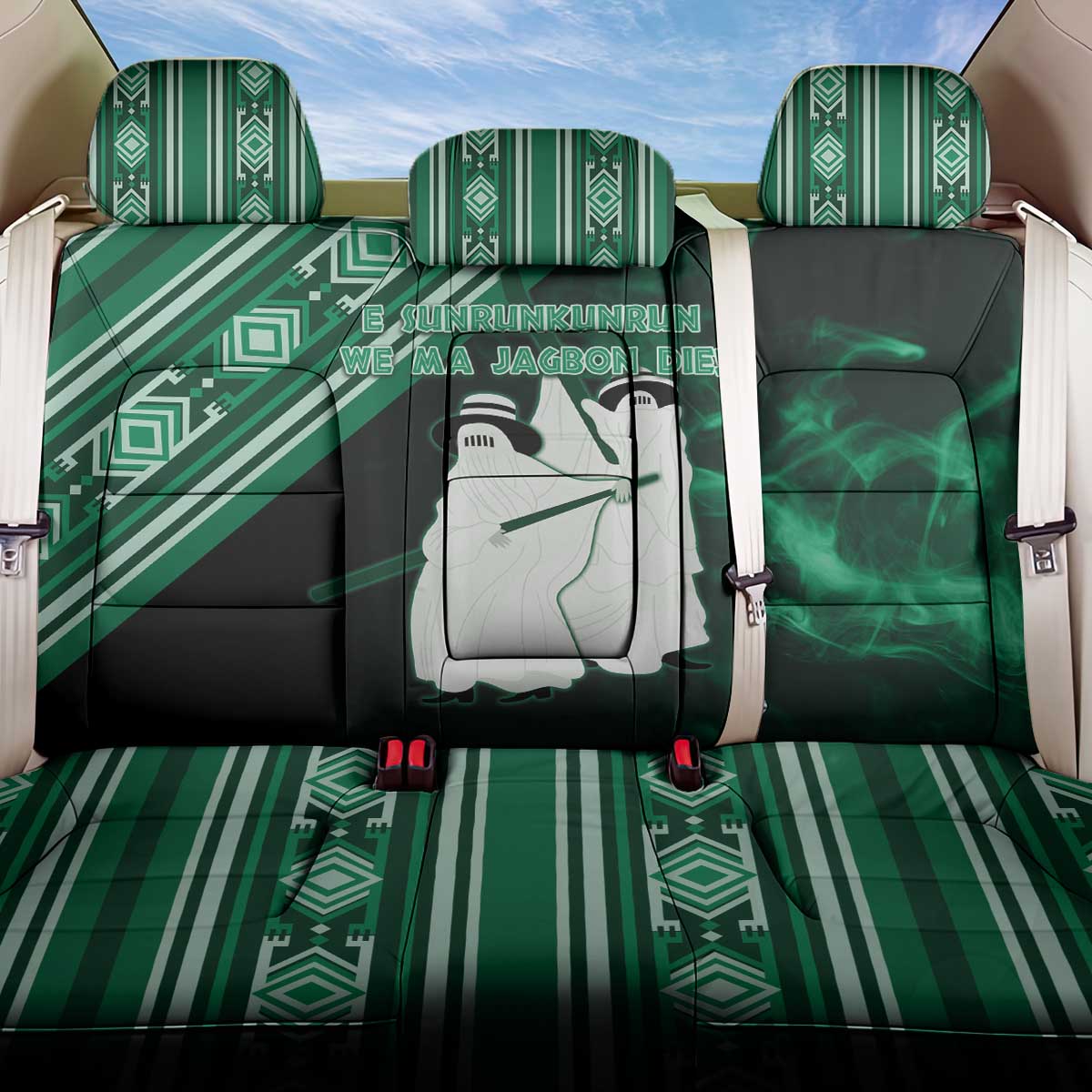Nigeria Yoruba Festival Back Car Seat Cover Eko Spirit Eyo Masquerade LT05 - Wonder Print Shop