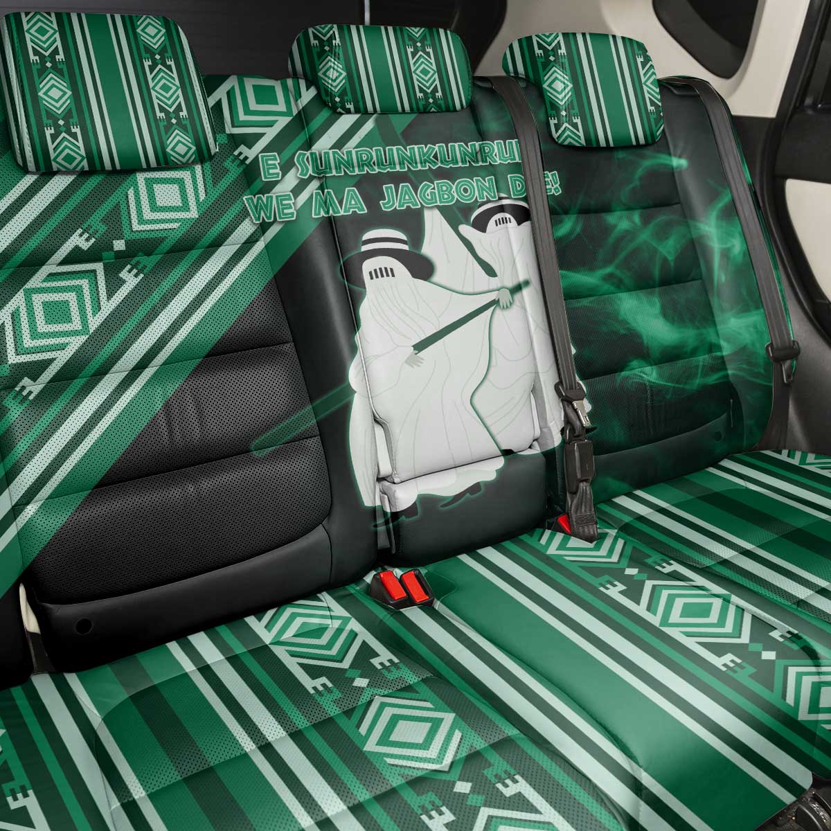 Nigeria Yoruba Festival Back Car Seat Cover Eko Spirit Eyo Masquerade LT05 - Wonder Print Shop