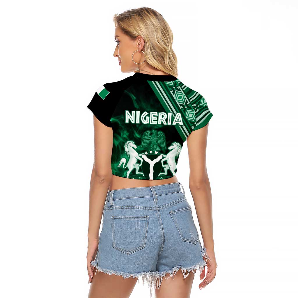 Nigeria Yoruba Festival Raglan Cropped T Shirt Eko Spirit Eyo Masquerade LT05 - Wonder Print Shop