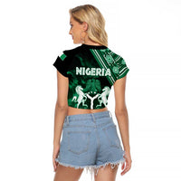 Nigeria Yoruba Festival Raglan Cropped T Shirt Eko Spirit Eyo Masquerade LT05 - Wonder Print Shop
