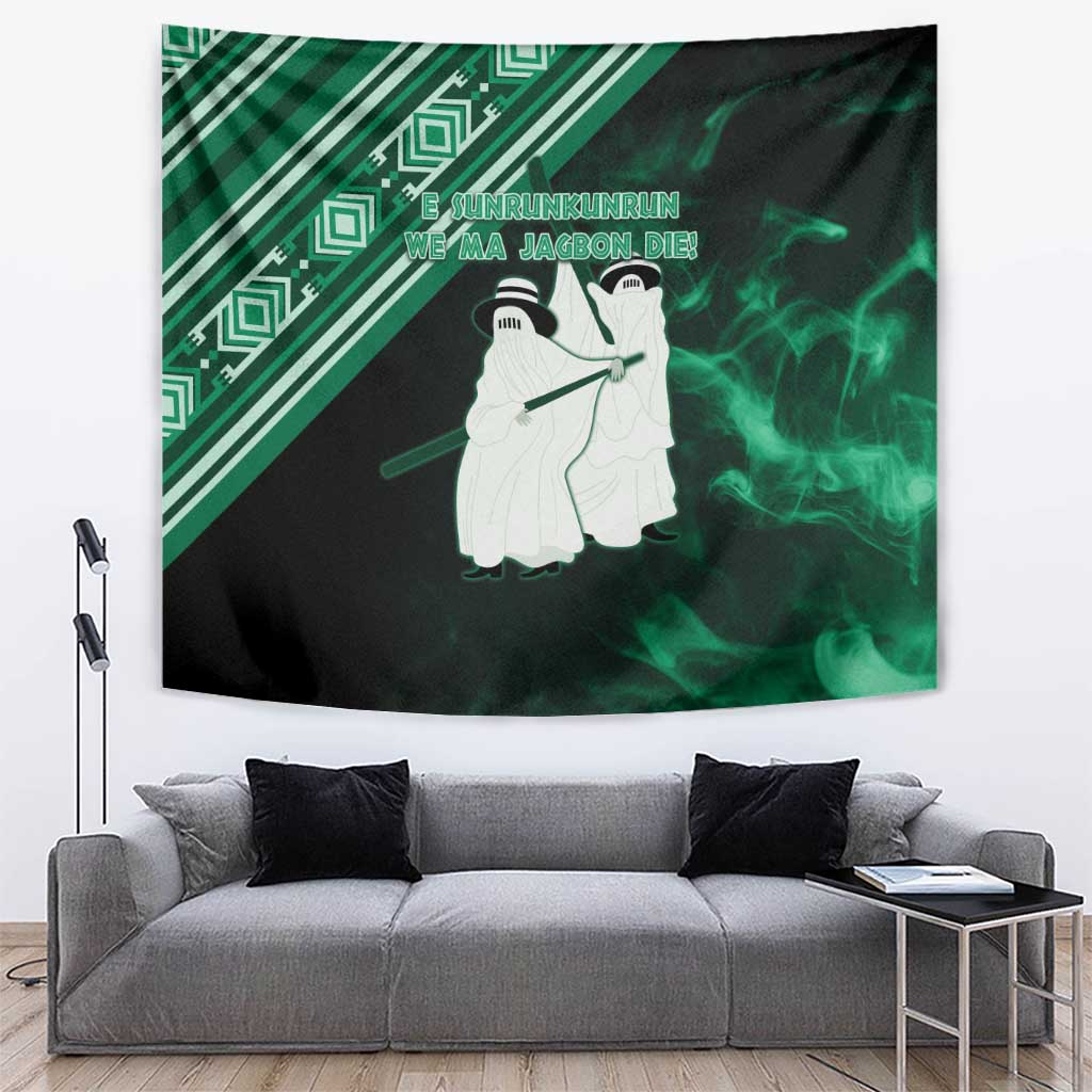 Nigeria Yoruba Festival Tapestry Eko Spirit Eyo Masquerade LT05 - Wonder Print Shop