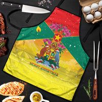 Grenada Christmas Apron Coat Of Arms Bougainvillea Wreath - Wonder Print Shop