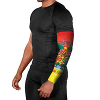 Personalized Grenada Christmas Arm Sleeves Coat Of Arms Bougainvillea Wreath - Wonder Print Shop