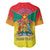Personalized Grenada Christmas Baseball Jersey Coat Of Arms Bougainvillea Wreath - Wonder Print Shop