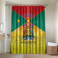 Grenada Christmas Bathroom Set Coat Of Arms Bougainvillea Wreath - Wonder Print Shop