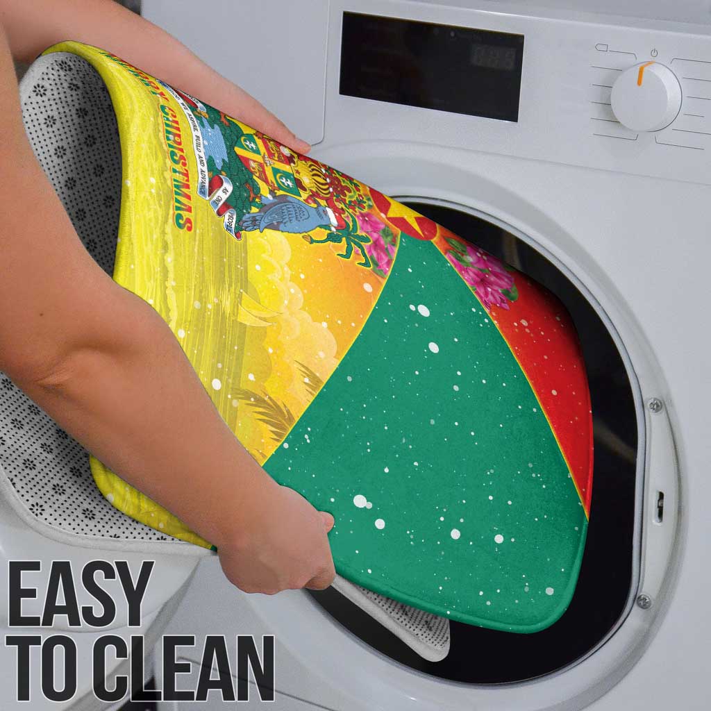 Grenada Christmas Bathroom Set Coat Of Arms Bougainvillea Wreath - Wonder Print Shop