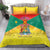Grenada Christmas Bedding Set Coat Of Arms Bougainvillea Wreath - Wonder Print Shop