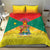 Grenada Christmas Bedding Set Coat Of Arms Bougainvillea Wreath - Wonder Print Shop