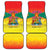 Personalized Grenada Christmas Car Mats Coat Of Arms Bougainvillea Wreath - Wonder Print Shop