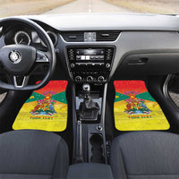 Personalized Grenada Christmas Car Mats Coat Of Arms Bougainvillea Wreath - Wonder Print Shop