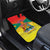 Personalized Grenada Christmas Car Mats Coat Of Arms Bougainvillea Wreath - Wonder Print Shop