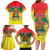 Personalized Grenada Christmas Family Matching Long Sleeve Bodycon Dress and Hawaiian Shirt Coat Of Arms Bougainvillea Wreath - Wonder Print Shop