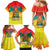 Personalized Grenada Christmas Family Matching Mermaid Dress and Hawaiian Shirt Coat Of Arms Bougainvillea Wreath - Wonder Print Shop