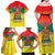 Personalized Grenada Christmas Family Matching Off Shoulder Maxi Dress and Hawaiian Shirt Coat Of Arms Bougainvillea Wreath - Wonder Print Shop