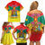 Personalized Grenada Christmas Family Matching Off Shoulder Short Dress and Hawaiian Shirt Coat Of Arms Bougainvillea Wreath - Wonder Print Shop