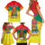 Personalized Grenada Christmas Family Matching Short Sleeve Bodycon Dress and Hawaiian Shirt Coat Of Arms Bougainvillea Wreath - Wonder Print Shop