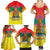 Personalized Grenada Christmas Family Matching Summer Maxi Dress and Hawaiian Shirt Coat Of Arms Bougainvillea Wreath - Wonder Print Shop