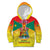 Personalized Grenada Christmas Kid Hoodie Coat Of Arms Bougainvillea Wreath - Wonder Print Shop