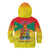 Personalized Grenada Christmas Kid Hoodie Coat Of Arms Bougainvillea Wreath - Wonder Print Shop