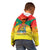 Personalized Grenada Christmas Kid Hoodie Coat Of Arms Bougainvillea Wreath - Wonder Print Shop
