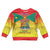Personalized Grenada Christmas Kid Ugly Christmas Sweater Coat Of Arms Bougainvillea Wreath - Wonder Print Shop