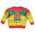 Personalized Grenada Christmas Kid Ugly Christmas Sweater Coat Of Arms Bougainvillea Wreath - Wonder Print Shop