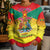 Personalized Grenada Christmas Kid Ugly Christmas Sweater Coat Of Arms Bougainvillea Wreath - Wonder Print Shop