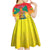 Personalized Grenada Christmas Kid Short Sleeve Dress Coat Of Arms Bougainvillea Wreath - Wonder Print Shop