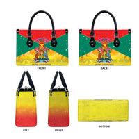 Grenada Christmas Leather Bag Coat Of Arms Bougainvillea Wreath - Wonder Print Shop