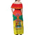 Personalized Grenada Christmas Off Shoulder Maxi Dress Coat Of Arms Bougainvillea Wreath - Wonder Print Shop