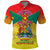 Personalized Grenada Christmas Polo Shirt Coat Of Arms Bougainvillea Wreath - Wonder Print Shop