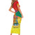Personalized Grenada Christmas Short Sleeve Bodycon Dress Coat Of Arms Bougainvillea Wreath - Wonder Print Shop