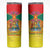 Personalized Grenada Christmas Skinny Tumbler Coat Of Arms Bougainvillea Wreath - Wonder Print Shop