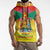 Personalized Grenada Christmas Sleeveless Hoodie Coat Of Arms Bougainvillea Wreath - Wonder Print Shop