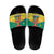 Grenada Christmas Slide Sandals Coat Of Arms Bougainvillea Wreath - Wonder Print Shop