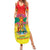 Personalized Grenada Christmas Summer Maxi Dress Coat Of Arms Bougainvillea Wreath - Wonder Print Shop