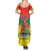 Personalized Grenada Christmas Summer Maxi Dress Coat Of Arms Bougainvillea Wreath - Wonder Print Shop