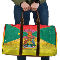 Grenada Christmas Travel Bag Coat Of Arms Bougainvillea Wreath - Wonder Print Shop