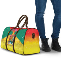 Grenada Christmas Travel Bag Coat Of Arms Bougainvillea Wreath - Wonder Print Shop
