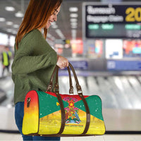 Grenada Christmas Travel Bag Coat Of Arms Bougainvillea Wreath - Wonder Print Shop