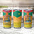 Personalized Grenada Christmas Tumbler Cup Coat Of Arms Bougainvillea Wreath - Wonder Print Shop