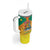 Personalized Grenada Christmas Tumbler With Handle Coat Of Arms Bougainvillea Wreath - Wonder Print Shop